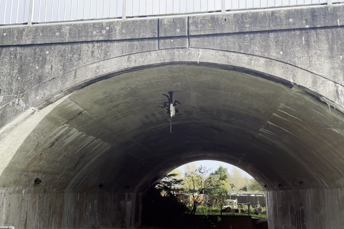 Drohne im Einsatz bei einer Messung